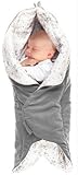 Wallaboo Baby Blanket with Durable Faux Suede and 100% Printed Pure Cotton, Grey by Wallaboo [並行輸入品]