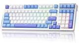 AULA ゲーミングキーボード 有線 - ホワイト。