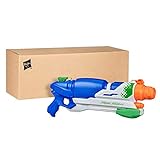 ハズブロ(HASBRO) ナーフ スーパーソーカー バラージ ウォーターブラスター、3通りの放水モード、ポンプアクション、タンク容量2.4 リットル、7才以上の子供向け アウトドア用水鉄砲