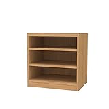 白井産業 木製 本 棚 高さ60 幅45 奥行44 cm オーダーメイド 置きたい場所ピッタリに作れる 収納 ナチュラル オーク 強化棚タイプ 棚板2枚 (タナリオ TNL-EM6045FSTF2NC0)