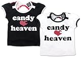 (キャンディヘブン)candy heaven 【candy heaven】 キャンディヘブン 後ろリボン フレンチ半そでTシャツ 80cm/90cm/95cm 95 ブラック