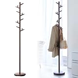 ポールハンガー コートツリー コートハンガー 【色:ブラウン】 高さ176センチ ハンガー 省スペース