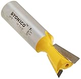 Yonico 14115 ダブテールジョイント (蟻継ぎ) 用ルータビット 角度14° 1/2インチ (1.27cm) シャンク