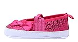 Yuelian  蝶結びベビーシューズ スパンコール付け 女の子シューズ (13CM, レッド)