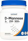 Nutricost D-マンノース パウダー、250食分、非GMO、グルテンフリー