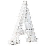 アンティーク調ホワイトアルファベット壁飾り/ Free StandingモノグラムLetter " A "