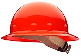Fibre-Metal by Honeywell E1RW03A000 Super Eight Full Brim Ratchet Hard Hat, Orange by Honeywell