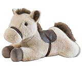 Eiuuioj ポニーぬいぐるみ、馬年のマスコットオーナメント、心地よい人形のぬいぐるみ (30cm,カーキ)
