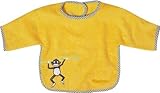 Playshoes 39 x 30cm Long Sleeve Baby Bib Monkey (Yellow) by Playshoes