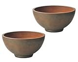 軟質プラスチックプランター S ブラウン 330Φ×165Hmm 2956-B-BR 2個セット