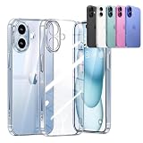 エトワール iPhone16プラス用 ケース クリア 透明 ソフト TPU 薄型 軽量 耐衝撃 ﾚﾝｽﾞ保護 6.7ｲﾝﾁ 保護カバー 16プラス