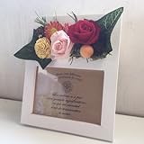 バラと花たちのフォトスタンド　プリザーブドフラワー　写真立て