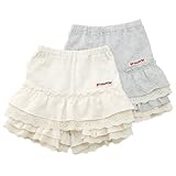 Youpi! 子供服 女の子 キュロット フリル レース グレー 95 [K002]