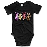 zhanzy Five Nights At Freddy 's赤ちゃんの男の子女の子子供用クリーパーロンパースボディスーツジャンプスーツサイズUSホワイト カラー: ブラック