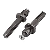 uxcell ドリルチャックアダプター メタル製グレー SDS プラスシャンク パワーツール 2個入り