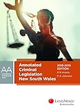 Cover of Annotated Criminal Legislation New South Wales, 2018-2019