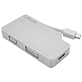 StarTech.com トラベルAVアダプタ アルミ製ケース スリーインワン(3 in 1)Mini DisplayPort - VGA/DVI/HDMI変換アダプタ 4K MDPVGDVHD4K