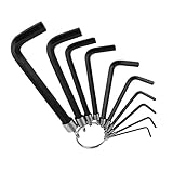 10 PC 六角キー六角レンチセット 1/16 5/64 3/32 1/8 5/32 3/16 5mm (7/32 インチ 1/4 3/8 SL