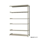 軽中量棚150kg 連結 幅150×奥行60×高さ240cm 6段 アイボリー 150kg/段