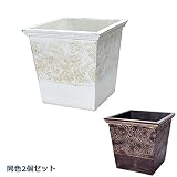彫刻レリーフウッドB 2個セットホワイト