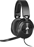 Corsair HS55 ステレオ有線ゲーミングヘッドセット - カーボン (リニューアル)