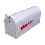 〔INK-1501033H(ink-sc3134039w)〕　アメリカンポスト｜メールボックス　ホワイト　【本体サイズ：Ｗ185*Ｄ515*Ｈ235】