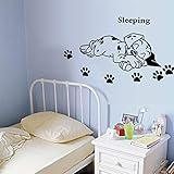 3D Wall Sticker Sleeping、Dalmatians、Sleeping Dog、Dog Footprints、Cartoon Animals、English Alphabet Wallpaper Sticker Decoration School & Classroom Decoration Interior Living Room Window Bathroom Toilet Refrigerator Kitchen Corridor Waterproof Sticker Poster 組み立てサイズ: 25×55cm シートサイズ: 27×57cm