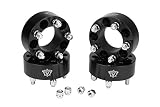ホイールスペーサー4個セット ブラック 5ラグ5x4.5ボルトパターン 5x114.3mm ラグ中心82.5mm ボア 厚さ2インチ ジープとフォード車に対応 Wrangler YJ、TJ、Liberty、Ranger、Edge、Mustang