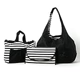 [セット品] agnes b. ENFANT アニエスベー アンファン MOTHERS BAG マザーズバッグ インバッグ おむつ替えマット ショップバッグ付 (ボーダー)