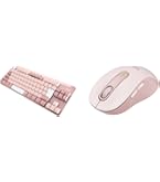 【美品】 ロジクール ワイヤレスキーボード SIGNATURE K855 ローズ Signature K855ワイヤレス メカニカルTKL キーボード | Logicool