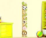 ufengke漫画かわいい猫ライオンパンダ高さチャート( 0 cm-180 cm )、子供の部屋保育園取り外し可能な壁のステッカー壁画