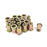 Saim m6 X 15 mmスチールリベットナットフラットヘッド挿入Nutsert 20個