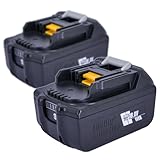 Enelife マキタ 互換 バッテリー 18V シリーズ 長寿命電池搭載 日本メーカー保証 残量表示機能 5億円製造物責任保険付 (1860B/HC_2026年モデル・二個セット)