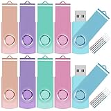 TEWENE USBメモリ 2GB 10個セット 五色 回転式 フラッシュメモリー フラッシュドライブ USBフラッシュメモリー USB2.0 コンパクト ストラップ付