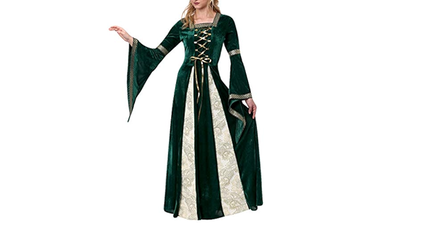 Amazon Co Jp ハロウィン コスプレ レディース ワンピース 巫女 魔女 コスプレ セット マキシワンピース 長袖 フレア袖 フォーマル ドレス 仮装 衣装 洋服 チュニック Aライン ステージ 演劇 文化祭 お呼ばれ 演出服 舞台 パーティー イベント Halloween ファッション