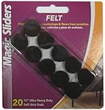 マジックスライダーL P 61215サーフェスプロテクター、フェルトパッド、self-stick、ブラウン、3 / 4-in。、20-pk。 6 ブラウン 61215