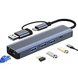 USB イーサネット アダプター 3.0、ラップトップ用イーサネット アダプター | 多機能ラップトップ イーサネット アダプター イーサネット ケーブル アダプター,USB C ポートを備えたデバイス用のポータブル RJ45 インターネット アダプタ USB ギガビット イーサネット アダプタ