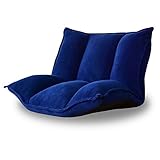 (DORIS) ソファー 1人掛け ローソファ 【バーニーズ1P ネイビー】 背もたれ42段階リクライニング 座椅子