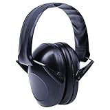 (フィーショー)FEESHOW イヤーマフ　耳あて　防音　防音耳マフ 防音イヤーマフ　騒音聴力プロテクター　騒音対策　防音保護器具　21db　遮音 ヘッドフォン フリーサイズ　ブラック