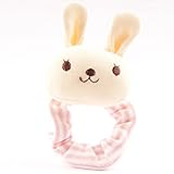 シシュノン がらがら ニギニギ リスト リング うさぎ 日本製 6.5cm ピンク