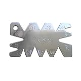 SODIAL(R)銀色の角度ビットゲージ ねじ山型板X2　サイズ：5×2.8×0.1cm；角度：29°、30°、40°、45°、50°、55°、60°、65°
