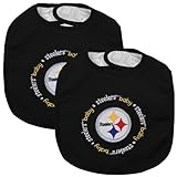 Baby Fanatic Team Color Bibs, Pittsburgh Steelers, 2-Count by Baby Fanatic (English Manual)