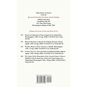 Books of the Mongolian Nomads: More Than Eight Centuries of Writing Mongolian (Indiana University Uralic and Altaic)