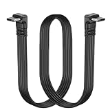 LANMINGLEL ショート90度USB Type C 2.0フラットケーブル、PD 65W USB C 2.0高速充電ケーブル、ショートUSB Type Cフラットソフトデータケーブル、データ&高速充電同期コード(角度から角度まで)。