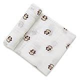 モスリンコットン2重おくるみ春夏アフガン1枚バラ売OK出産祝いベビー用品 (monkeys)