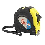 5M 16FTリトラクタブルブラックロックボタンの測定テープ