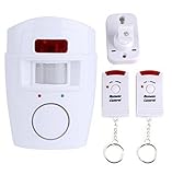 BW Wireless PIR Infrared Motion Sensor Detector with 2pcs Remote Controllers Door Window Anti-Theft 