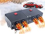 MACHSWON カーヒーターキット ハイパワー 高速加熱 ファン 解凍 曇り止め 自動車 ウィンドスクリーン 冬 フロントガラス デフォッガー デフロスター 12V 500W