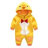 ベビー服 ロンパース カバーオール セーター 前開き フード付き 子供服 6ヶ月－9ヶ月 赤ちゃん服 出産祝い hibote