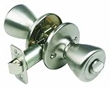 Design House 781906 Tulip 2-Way Latch Privacy Door Knob, Adjustable Backset, Satin Nickel Finish by 